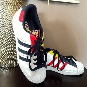 Adidas Originals Superstar Sneakers White Legend Ink Red H05250 Mens Size 12